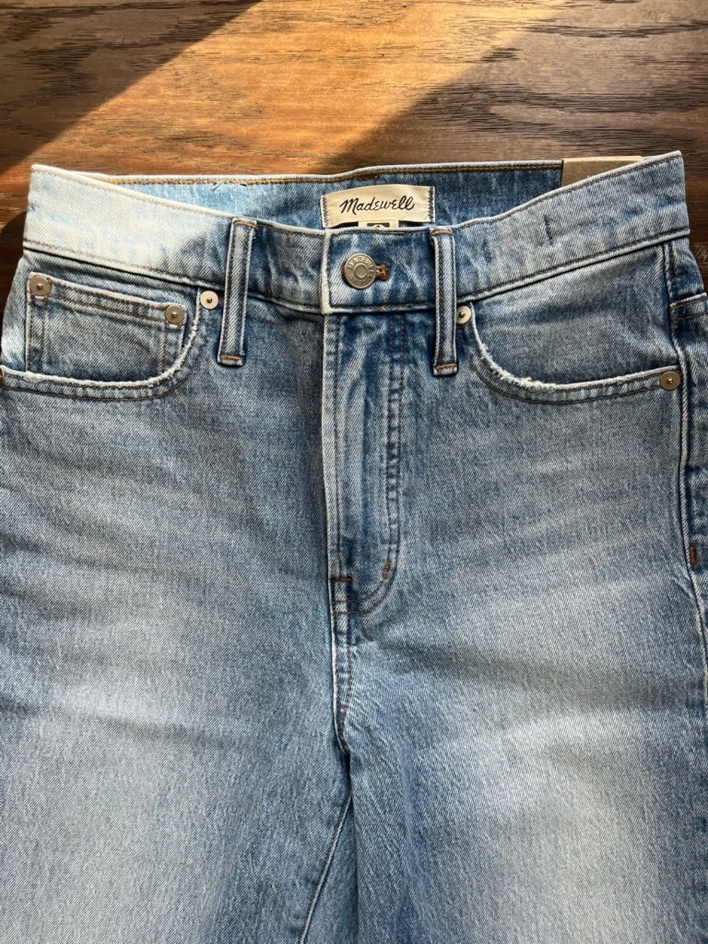 Light Blue Denim Jeans - vintage full-length Jean - Madewell - Picture 4 of 5
